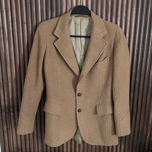 Vintage Ralph Lauren Blue Label Wool Blazer in Camel